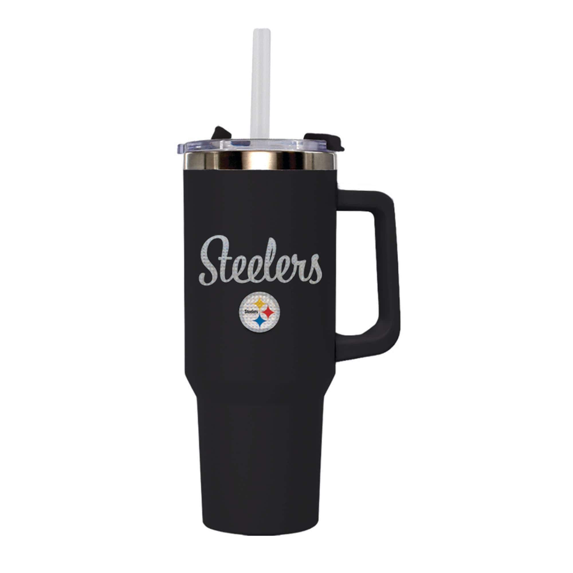 The Memory Company - Pittsburgh Steelers 40oz. Single Hit Bling Tumbler - Black