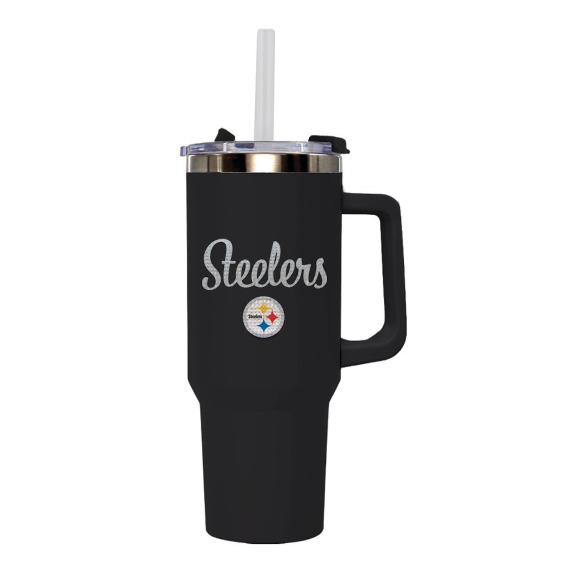 The Memory Company - Pittsburgh Steelers 40oz. Single Hit Bling Tumbler - Black