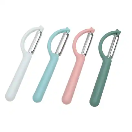 Front. Kitcheniva - Stainless Steel P-Type Vegetable Peeler Set 4 Pack - Multicolor.