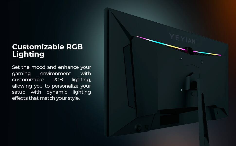 Customizable RGB Lighting

Set the mood and enhance your gaming environment with customizable RGB lighting, allowing you to personalize your setup with dynamic lighting effects that match your style.