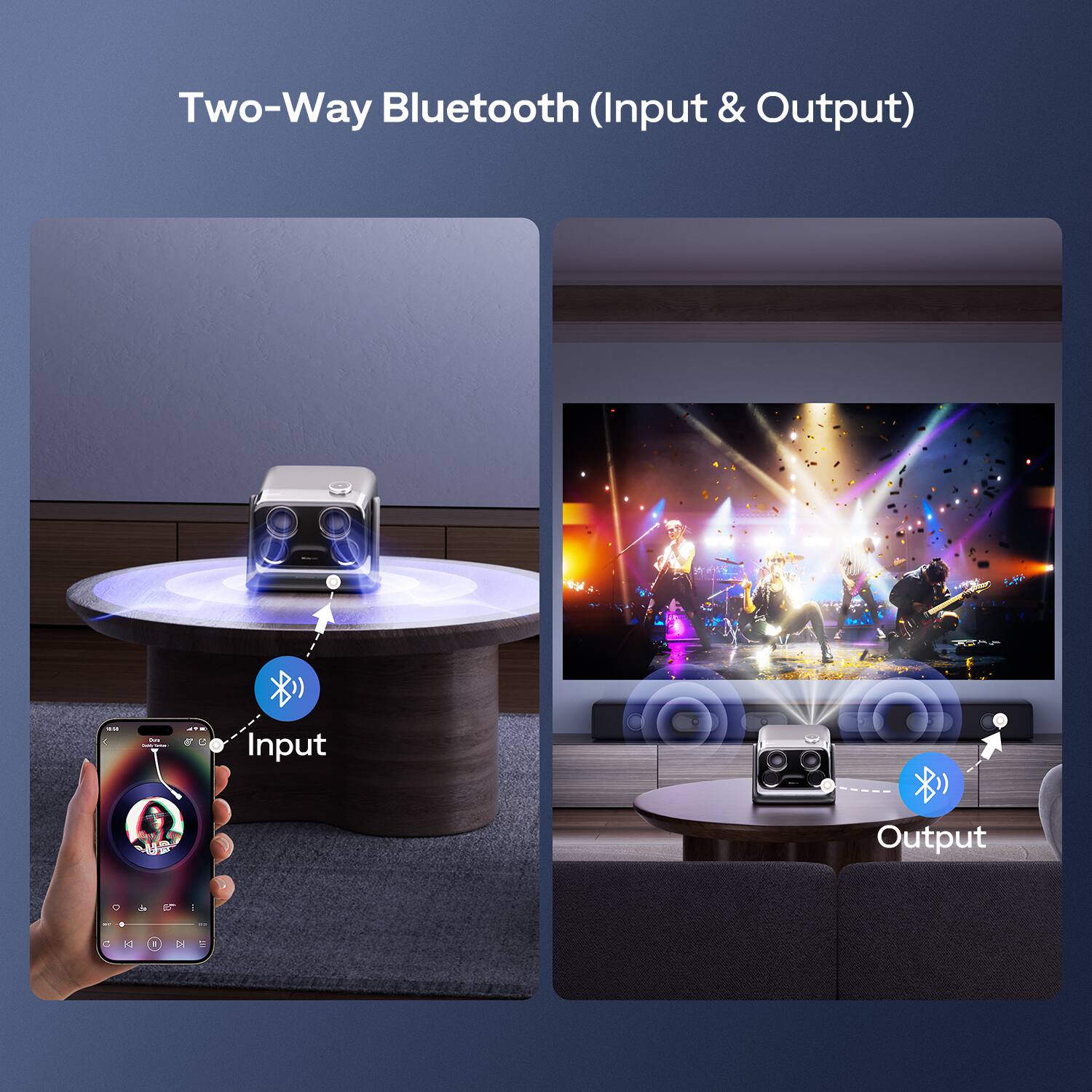 Two-Way Bluetooth (Input & Output)

- Input
- Output
