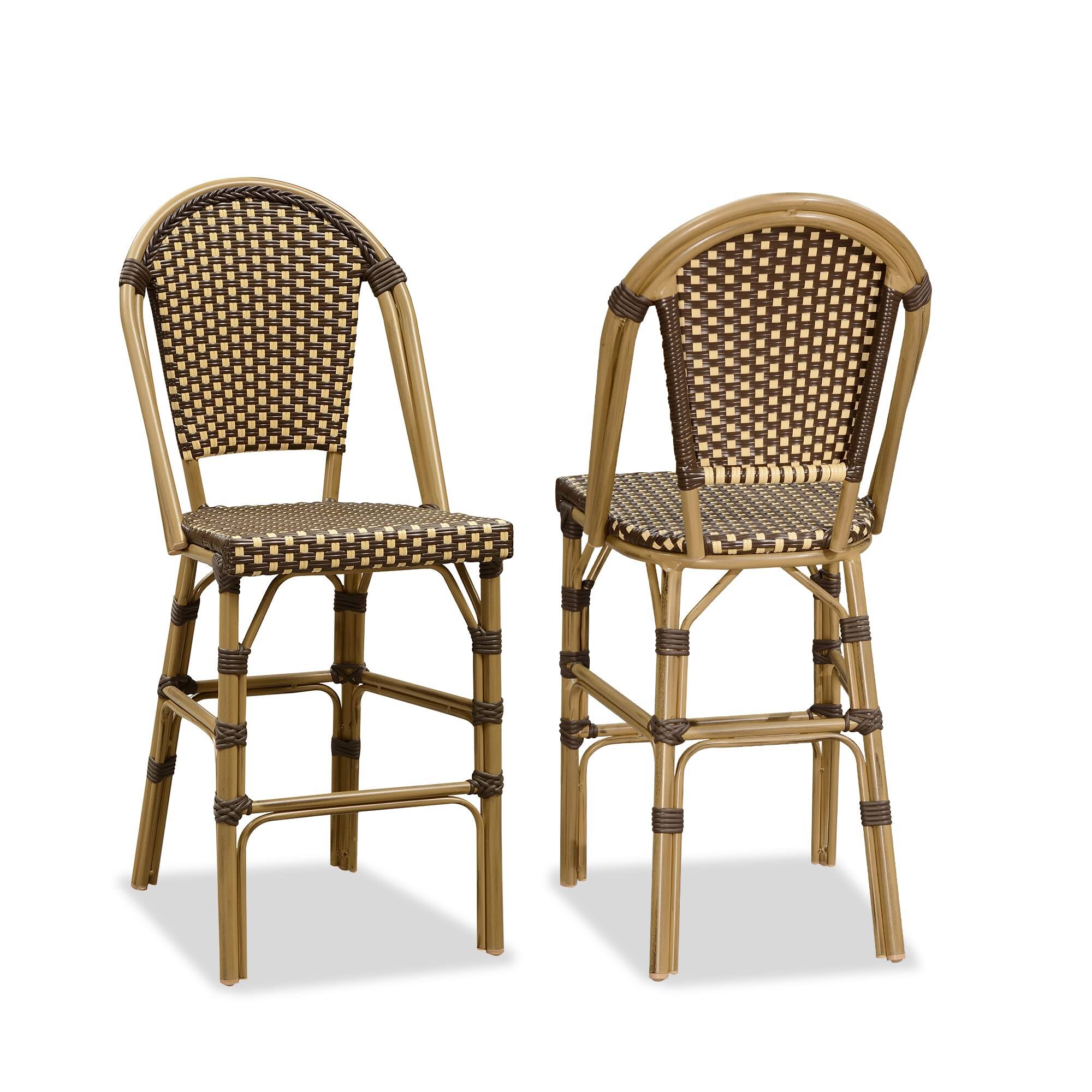 Bamboo Pattern/Brown-Counter Stool