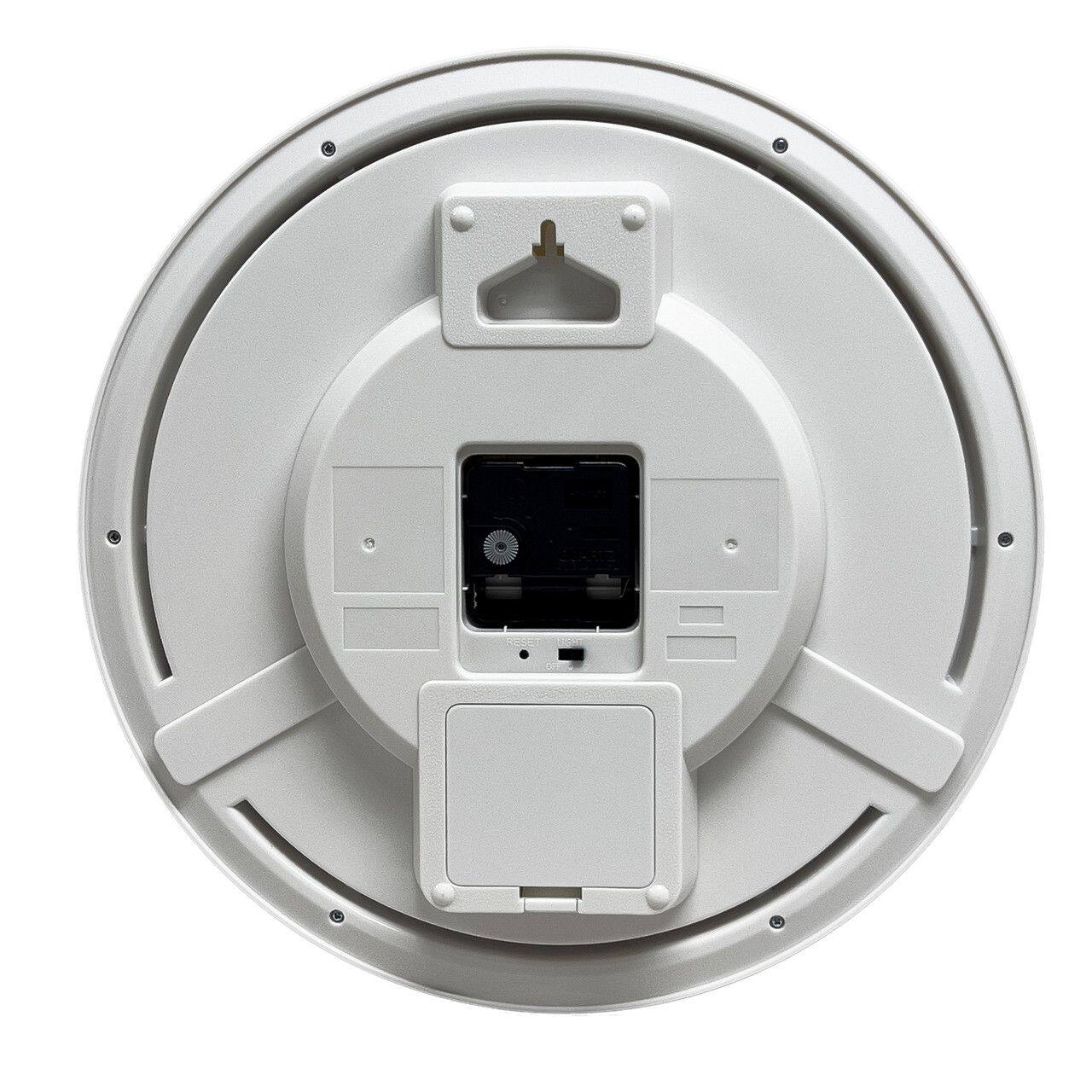 Back. Seiko - Seiko 13" Akarui Wall Clock - Black - Black.