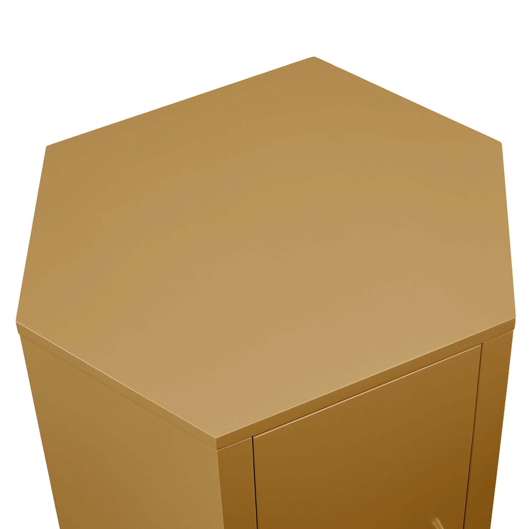 Alt View 7. Modway - Kade Faceted Semi-Gloss Side Table by Modway - Mustard.