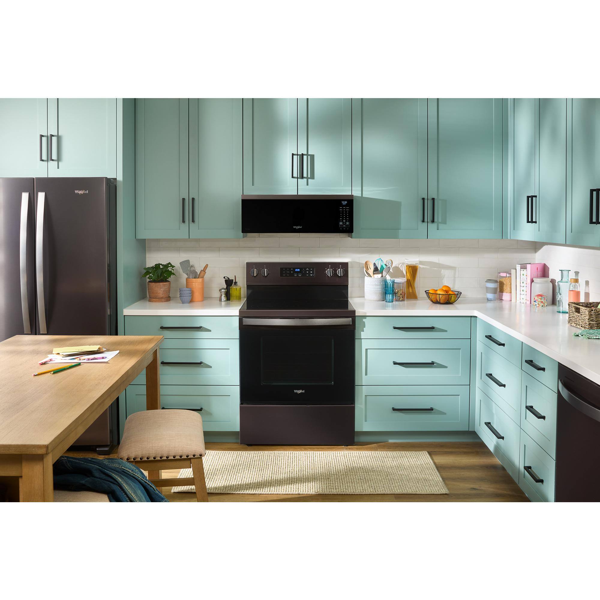 Alt View 17. Whirlpool - 1.1 Cu. Ft. Over the Range Microwave with Sensor Cooking and 1800-Watts Cooking Power - Black Stainless.