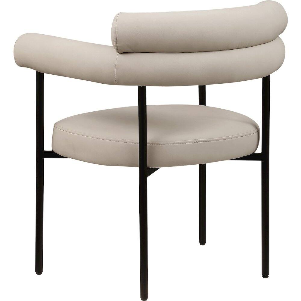Alt View 4. Meridian Furniture - Blake Taupe Vegan Leather Dining Chair, Set of 2 - Brown.