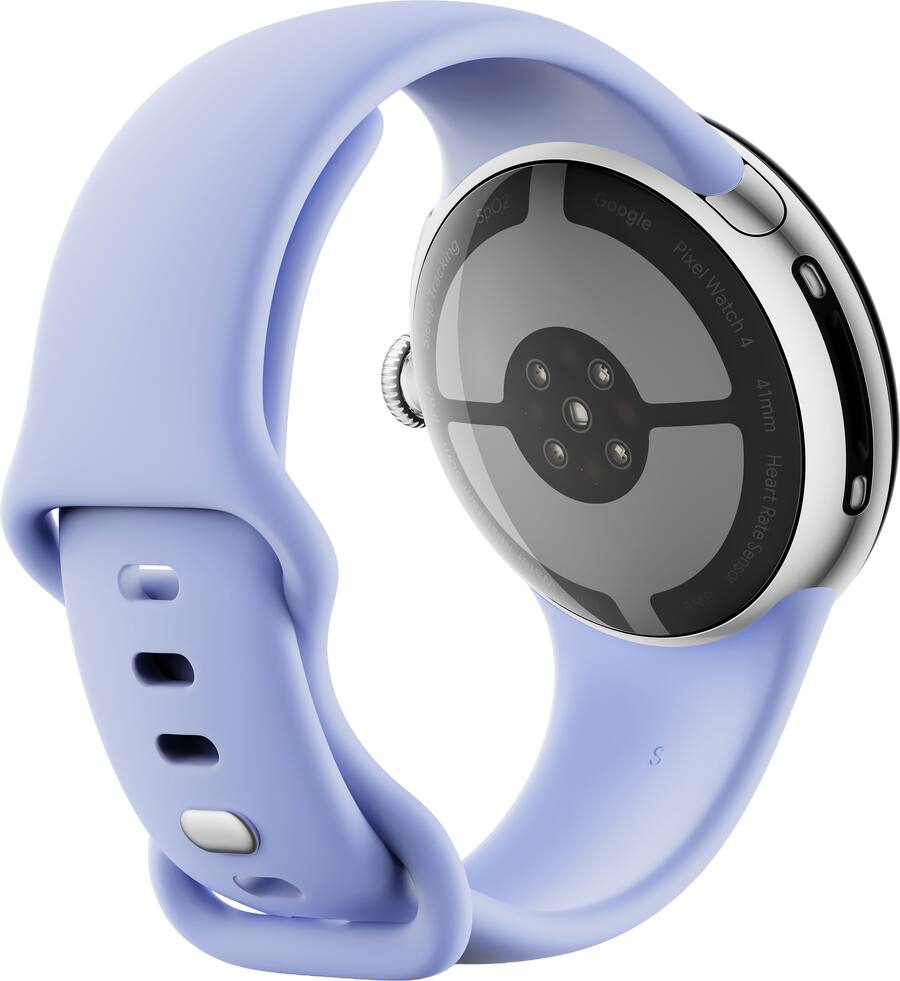 Google Pixel Watch 4 (41mm) Wi Fi Polished Silver Case Iris