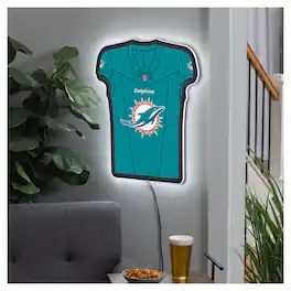 Evergreen Enterprises - Miami Dolphins 23" LED Jersey Lighted Wall Sign - Multicolor