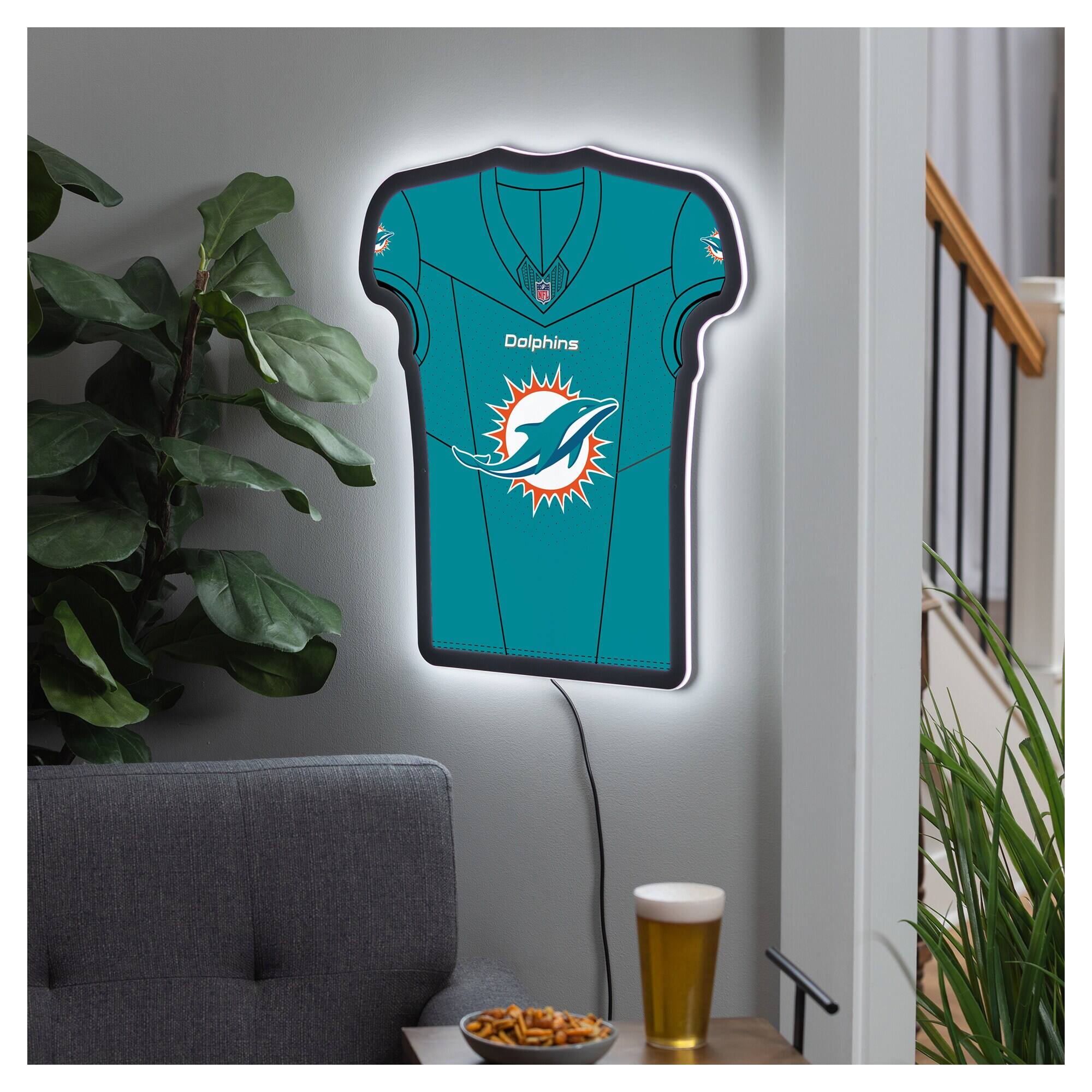 Miami Dolphins 23" LED Jersey Lighted Wall Sign