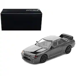 GTR R32 RHD (Right Hand Drive) Dark Chrome "The Dark Chrome Series" 1/64 Die Cast Model Car by Pop Race
