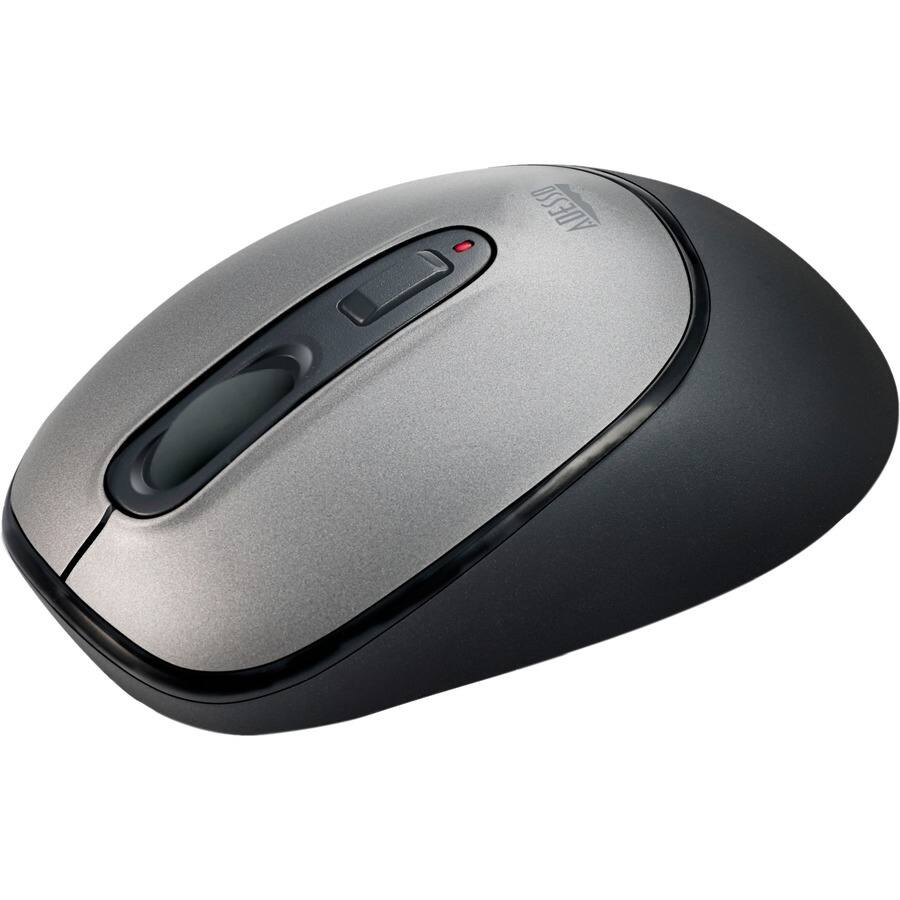 Alt View 6. Adesso - Adesso Antimicrobial Wireless Mouse - Optical - Wireless - 30 ft - Radio Frequency - 2.40 GHz - Black, Gray - USB - 1600 - Black,Gray.