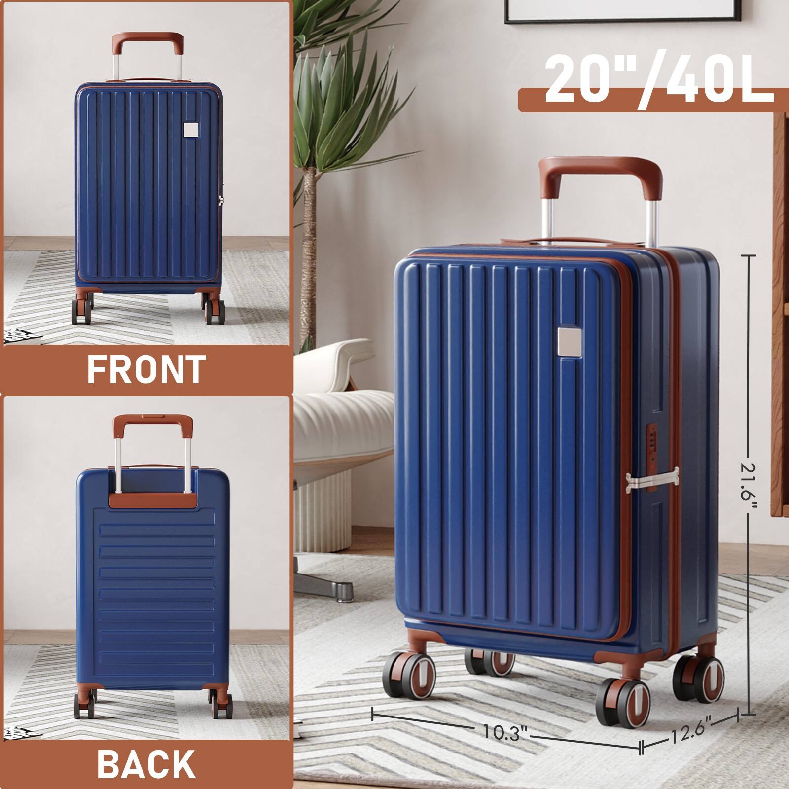 20" / 40L

FRONT

BACK

21.6"

10.3"

12.6"