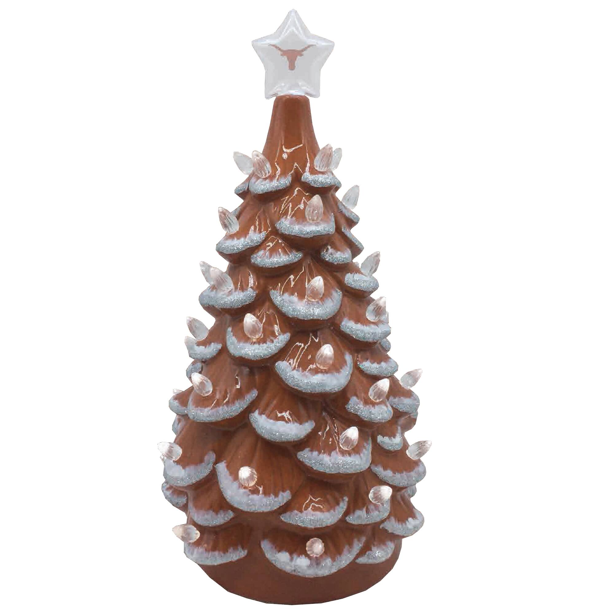 Santa's Workshop - Texas Texas Longhorns 14'' Ceramic Tree - Orange