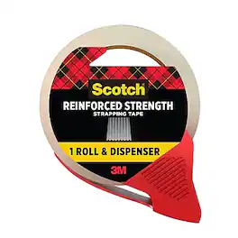 Scotch - Heavy Duty Strapping Tape, 1.88" x 30 yds., 3" Core, Translucent - Clear