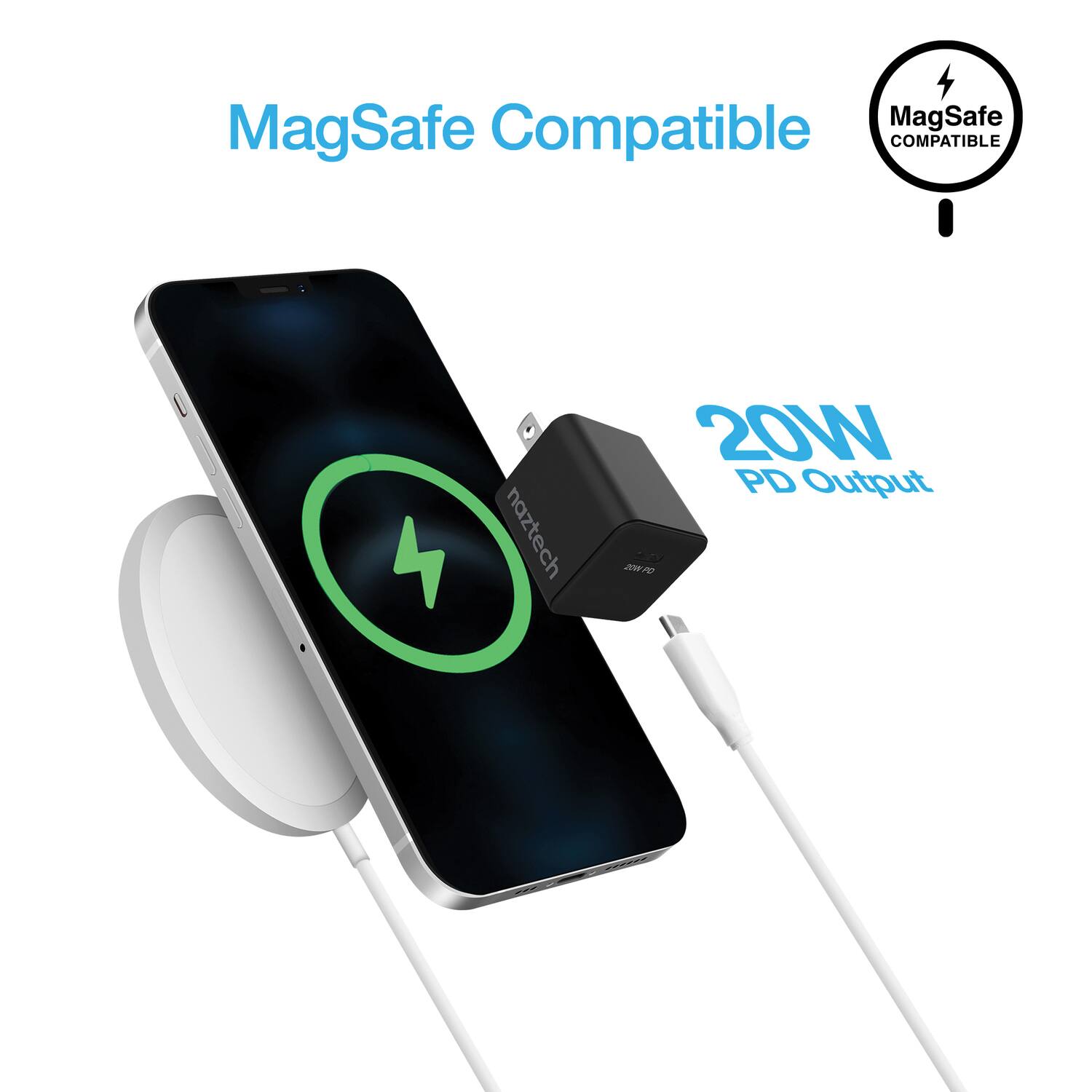 MagSafe Compatible  
20W PD Output  
MagSafe Compatible