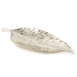 Jiallo - Elegance Long Leaf Platter, Nickel Plated Aluminmum - Silver, Multi Color