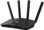 Front. ASUS - RT-BE59 BE5000 Dual-Band Wi-Fi 7 Router - Black.