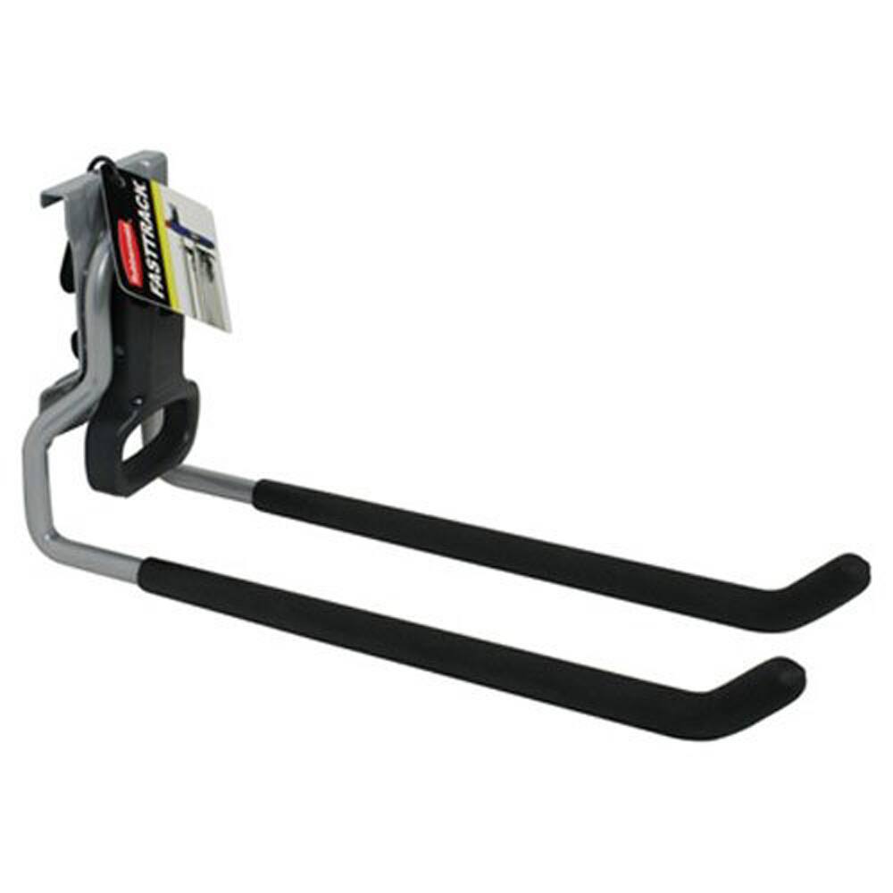 Alt View 1. RubberMaid - Rubbermaid FastTrack Wall Mounted Garage Storage Utility Multi Hook (8 Pack) - Silver.