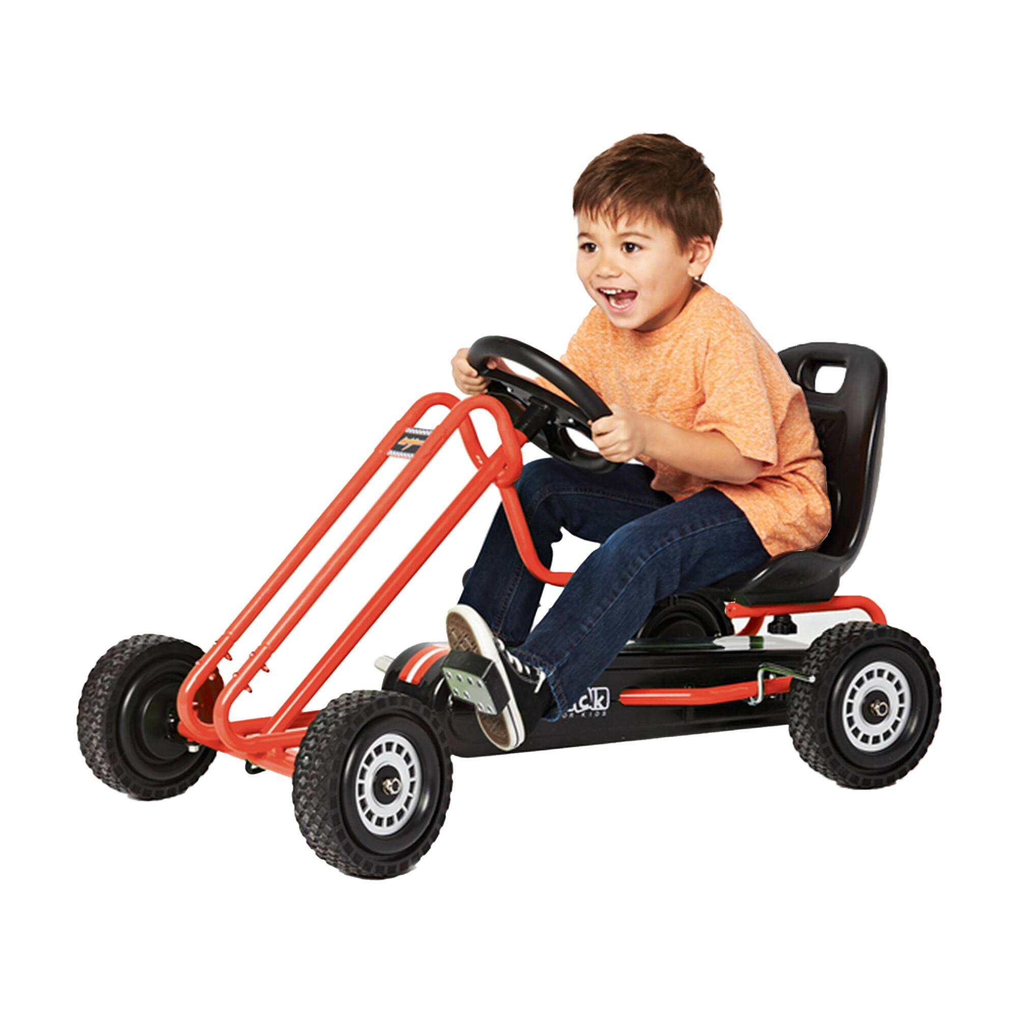 Alt View 5. hauck - hauck Ergonomic Pedal Ride On Go Kart Toys for Boys & Girls Ages 4 to 8, Orange - Orange.