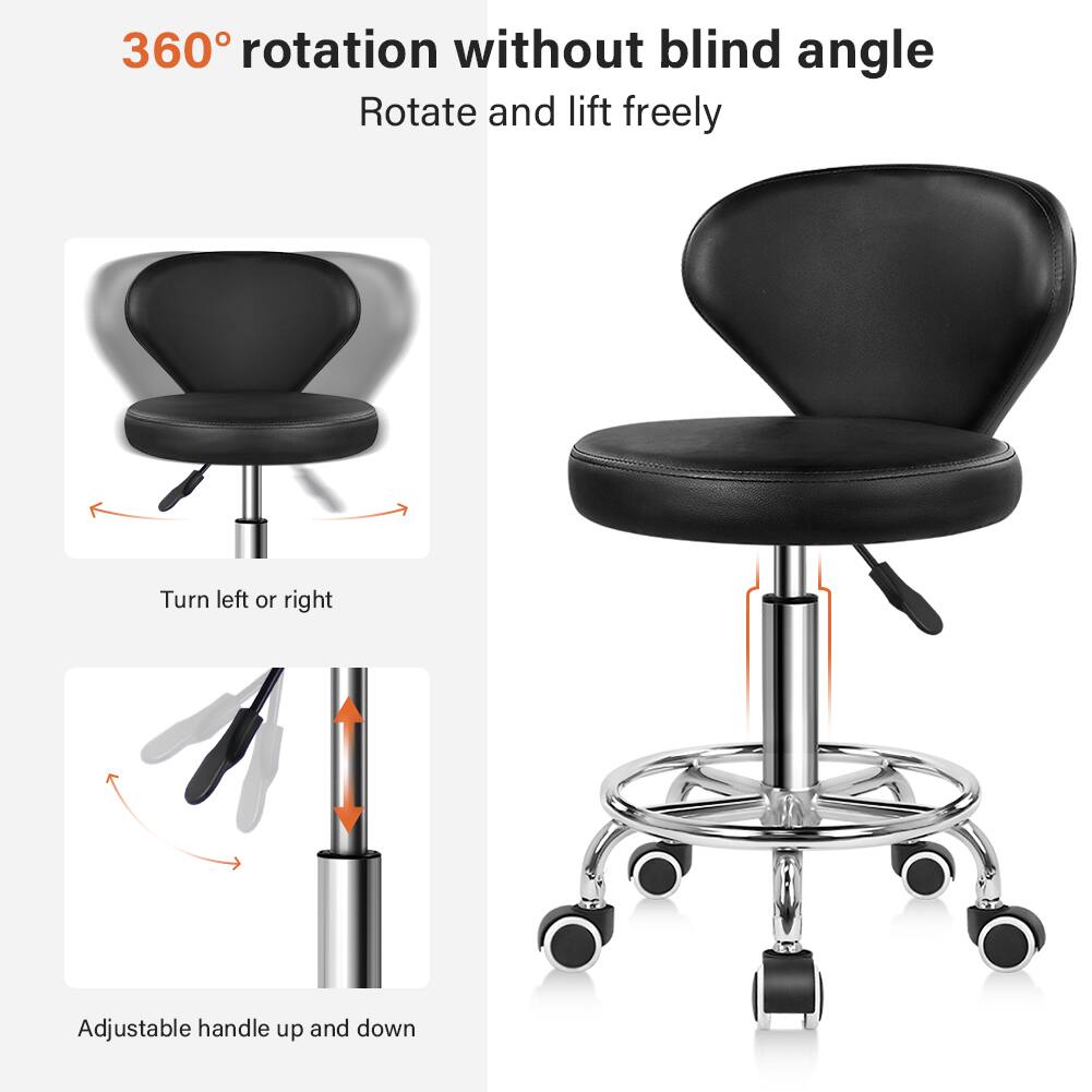 360° rotation without blind angle  
Rotate and lift freely  
Turn left or right  
Adjustable handle up and down