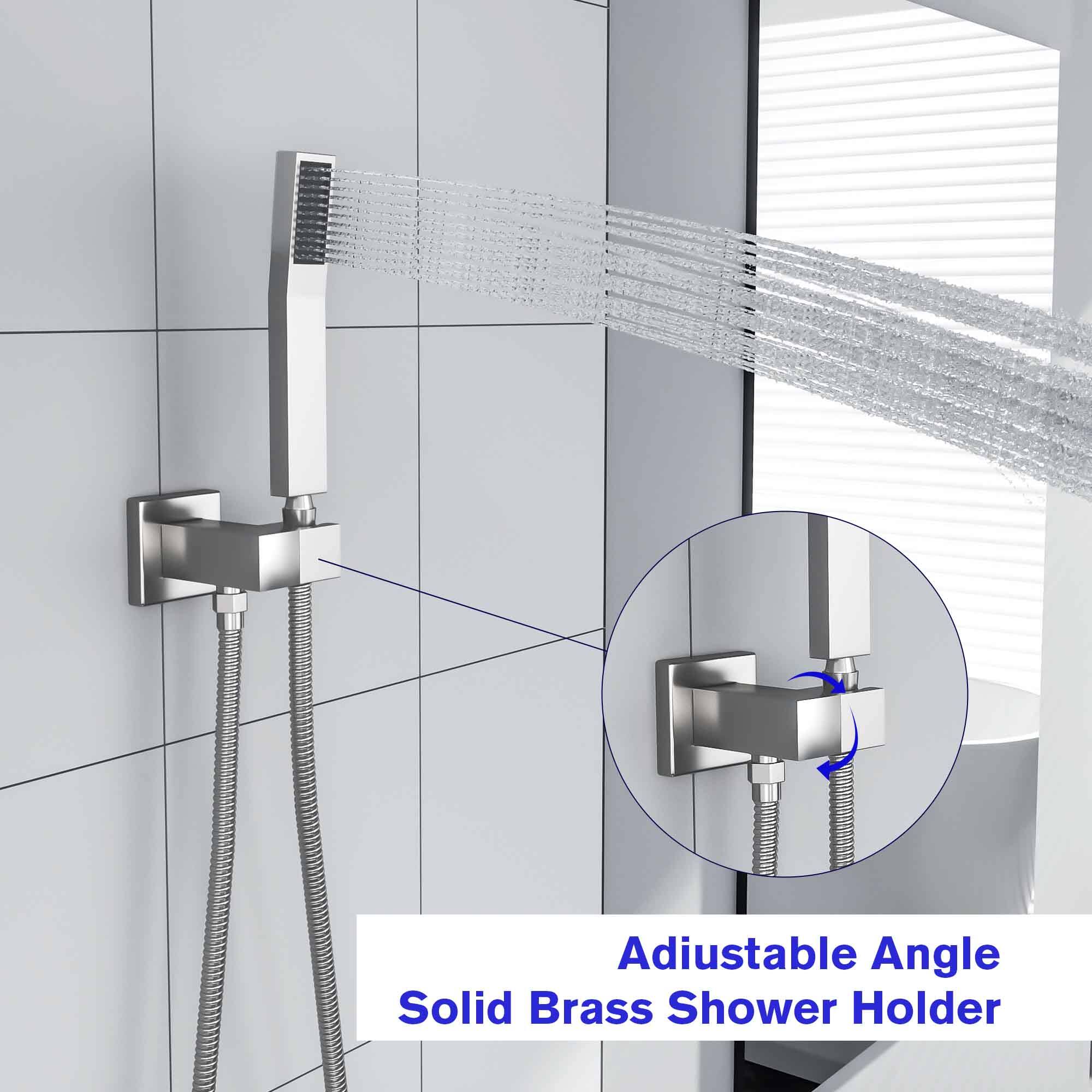 Adjustable Angle Solid Brass Shower Holder