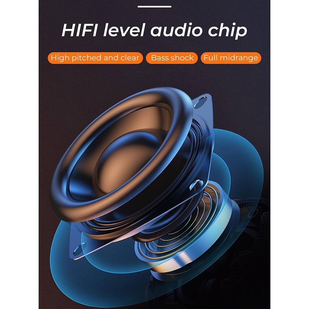 HIFI level audio chip

- High pitched and clear
- Bass shock
- Full midrange