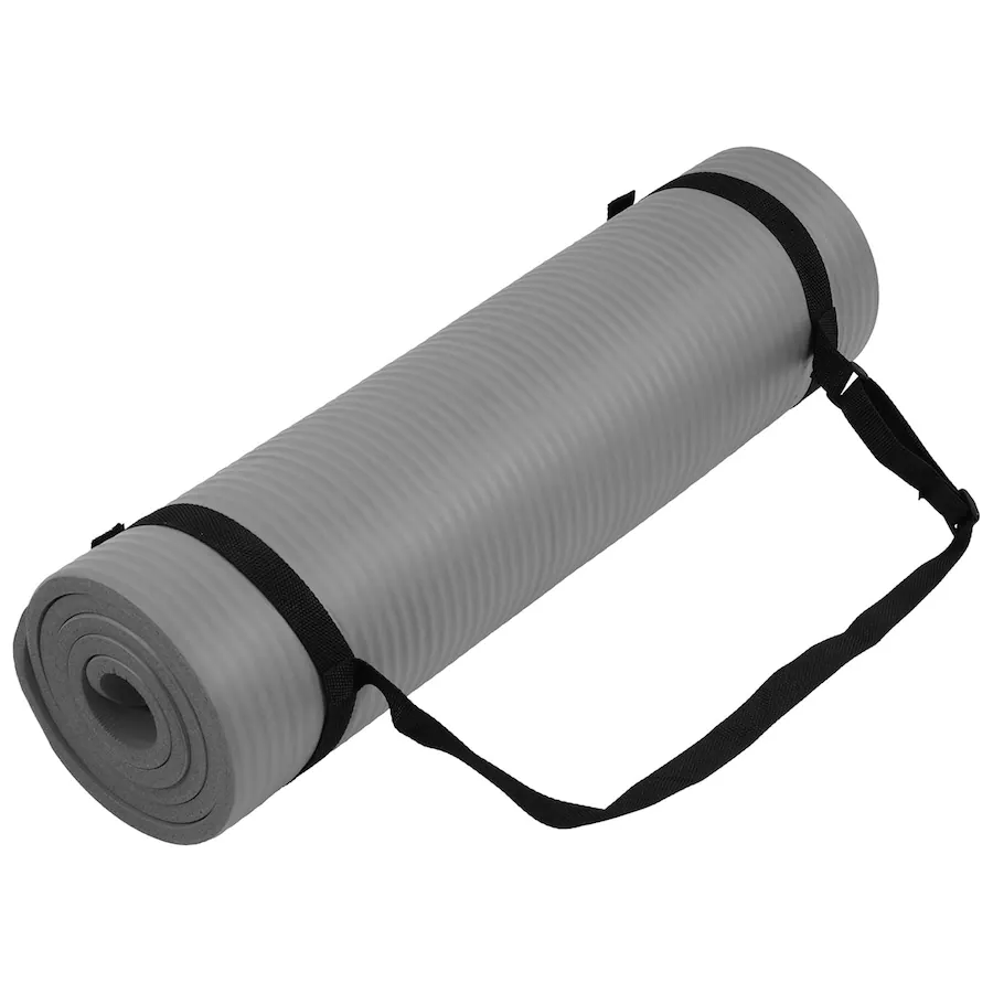 Front Curl Exercise Fitvids 1/2 Inch Thick High Density Exercise Yoga Mat, Carrying Strap ...