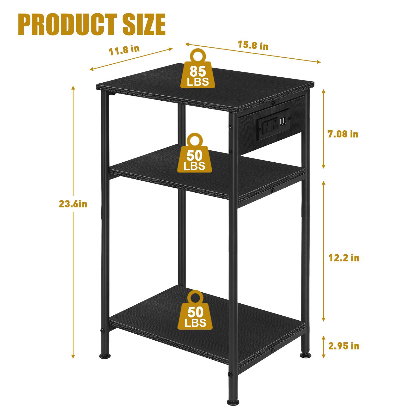 PRODUCT SIZE

11.8 in
15.8 in
7.08 in
23.6 in
12.2 in
2.95 in

85 LBS
50 LBS
50 LBS