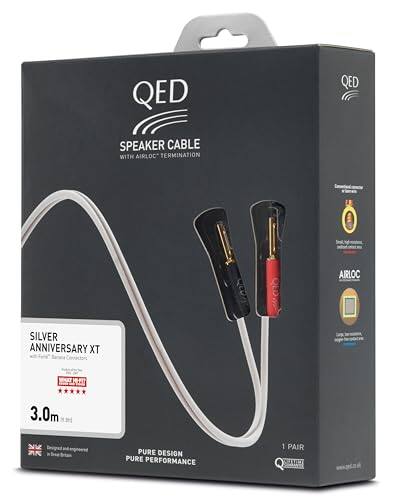 QED Speaker Cable with Airloc Termination Silver Anniversary XT  
3.0m  
Pure Design Pure Performance  
1 Pair