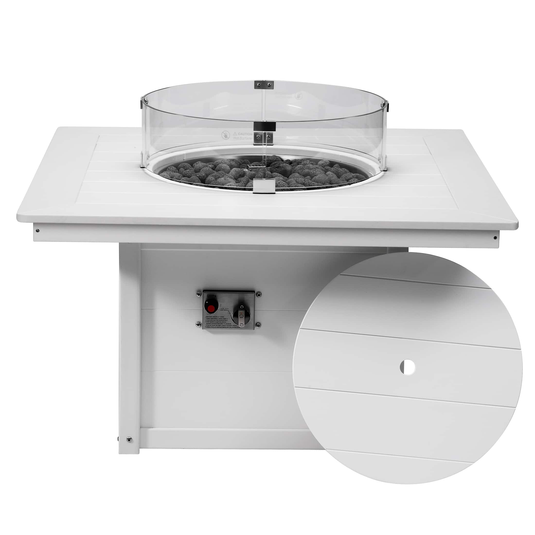 "WestinTrends - Helios 42"" Modern Outdoor Patio Propane Square Fire Pit Table" price history on PriceWatchPro