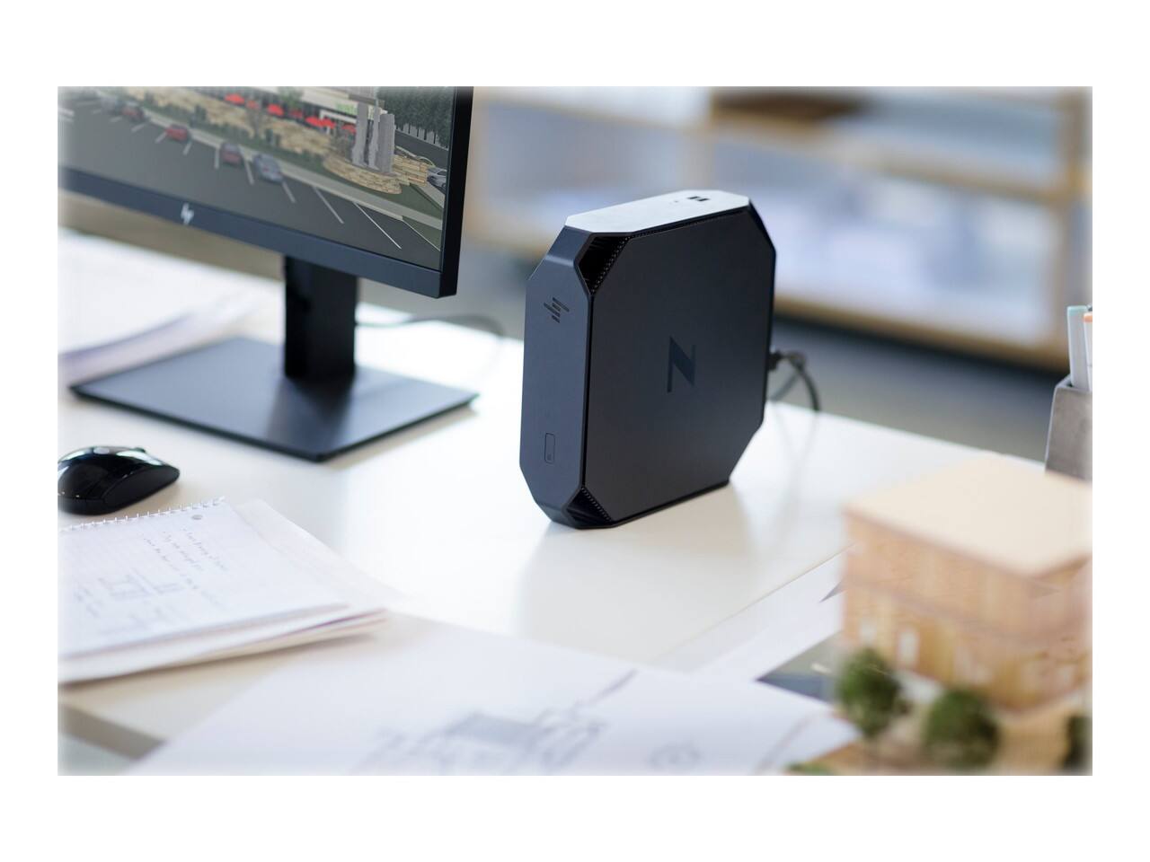 Alt View 1. HP - Z2 Mini G4 Office Workstation Desktop Micro PC | Intel i5-8th |16GB Ram | 256GB NVMe SSD | Wireless K&M | Wi-Fi | Win 11 - Black.