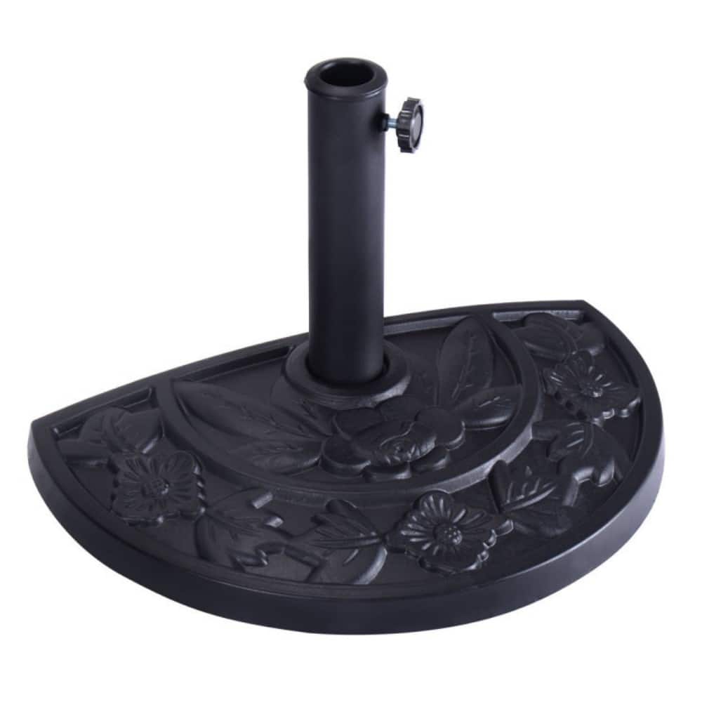 Mondawe - 20 inch Outdoor Patio Half Round Umbrella Base - Black