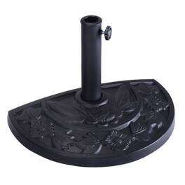 Mondawe - 20 inch Outdoor Patio Half Round Umbrella Base - Black