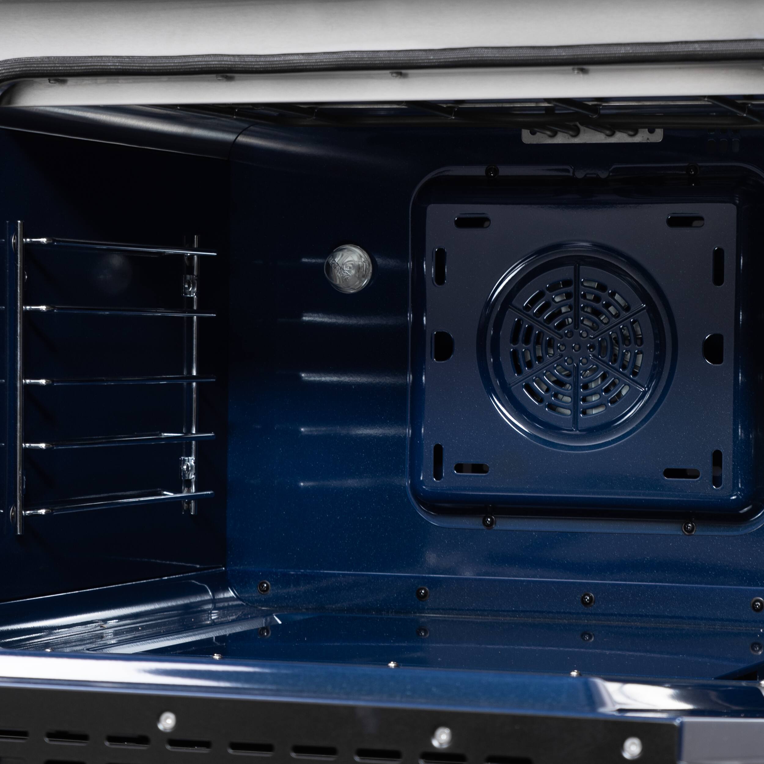 Alt View 12. Forno Appliances - Massimo 6.58 Cu. Ft. Freestanding Double Oven Dual Fuel True Convection Range with Air Fryer Basket - Black.