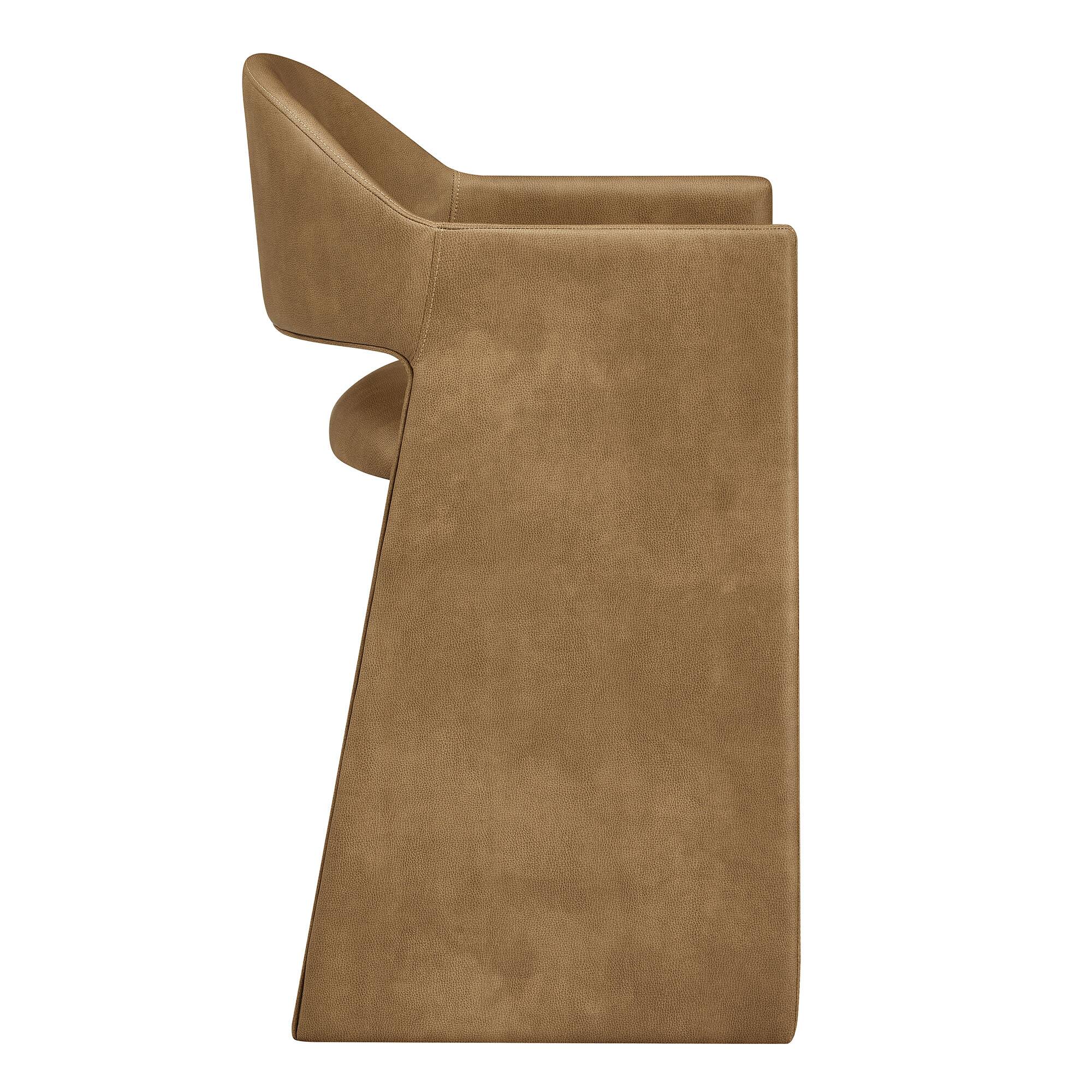 Alt View 2. Modway - Talia 37 Inch Vegan Leather Counter Stool by Modway - Toast.