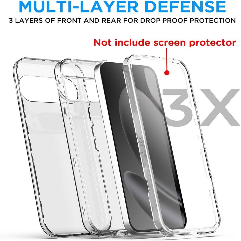 MULTI-LAYER DEFENSE  
3 LAYERS OF FRONT AND REAR FOR DROP PROOF PROTECTION  
Not include screen protector  
3X