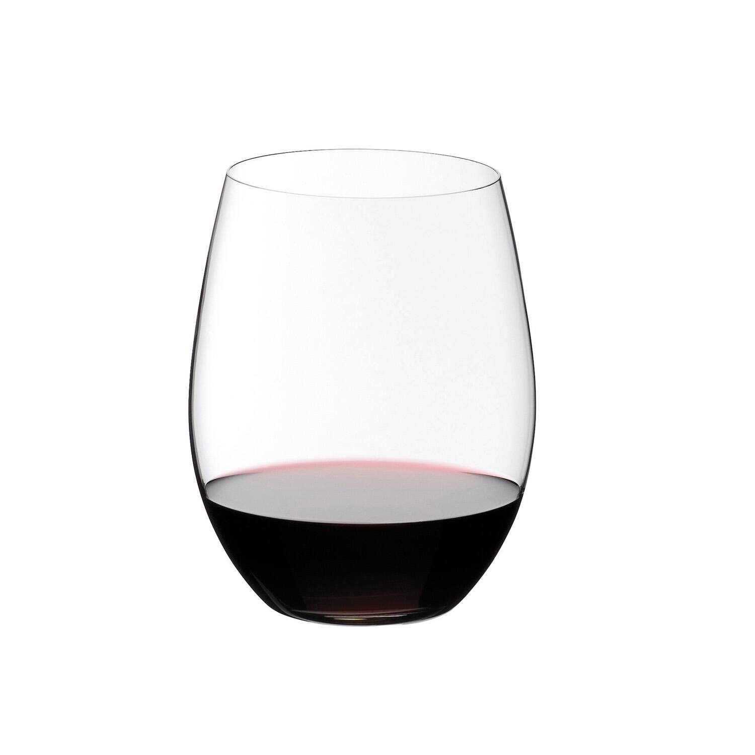 Front. Riedel - O Cabernet/Merlot Wine Tumbler, Set of 2 - Clear.