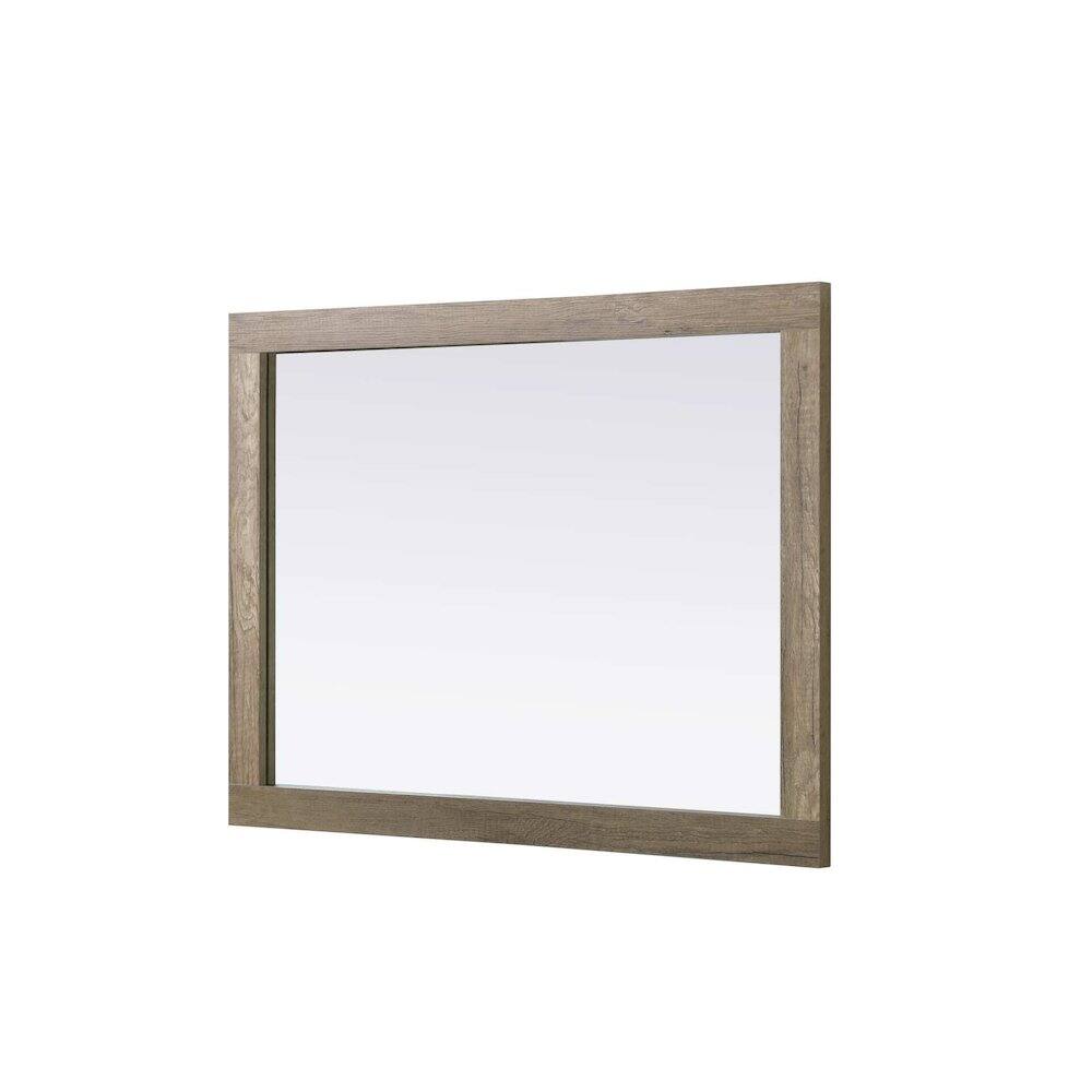 Alt View 1. Elegant Kitchen and Bath - Noah Wooden Rectangle Mirror 27 x 36 in Natural Oak - Natural Oak.