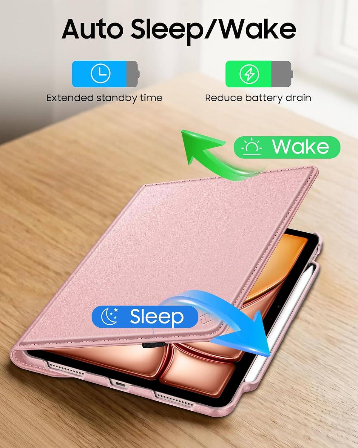 Auto Sleep/Wake 4

Extended standby time
Reduce battery drain
Wake
Sleep