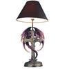 Front. FC Design - FC Design 24.5"H Purple/Blue Dragon Embracing Cross Table Lamp Statue Fantasy Decoration Figurine - Multicolor.