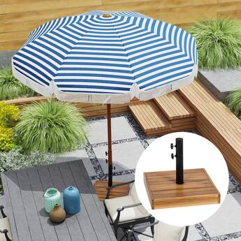 easeland patio umbrella Outsunny Base Detachable plates can be stacked together for space Best Choice Products 7.5ft Heavy-Duty