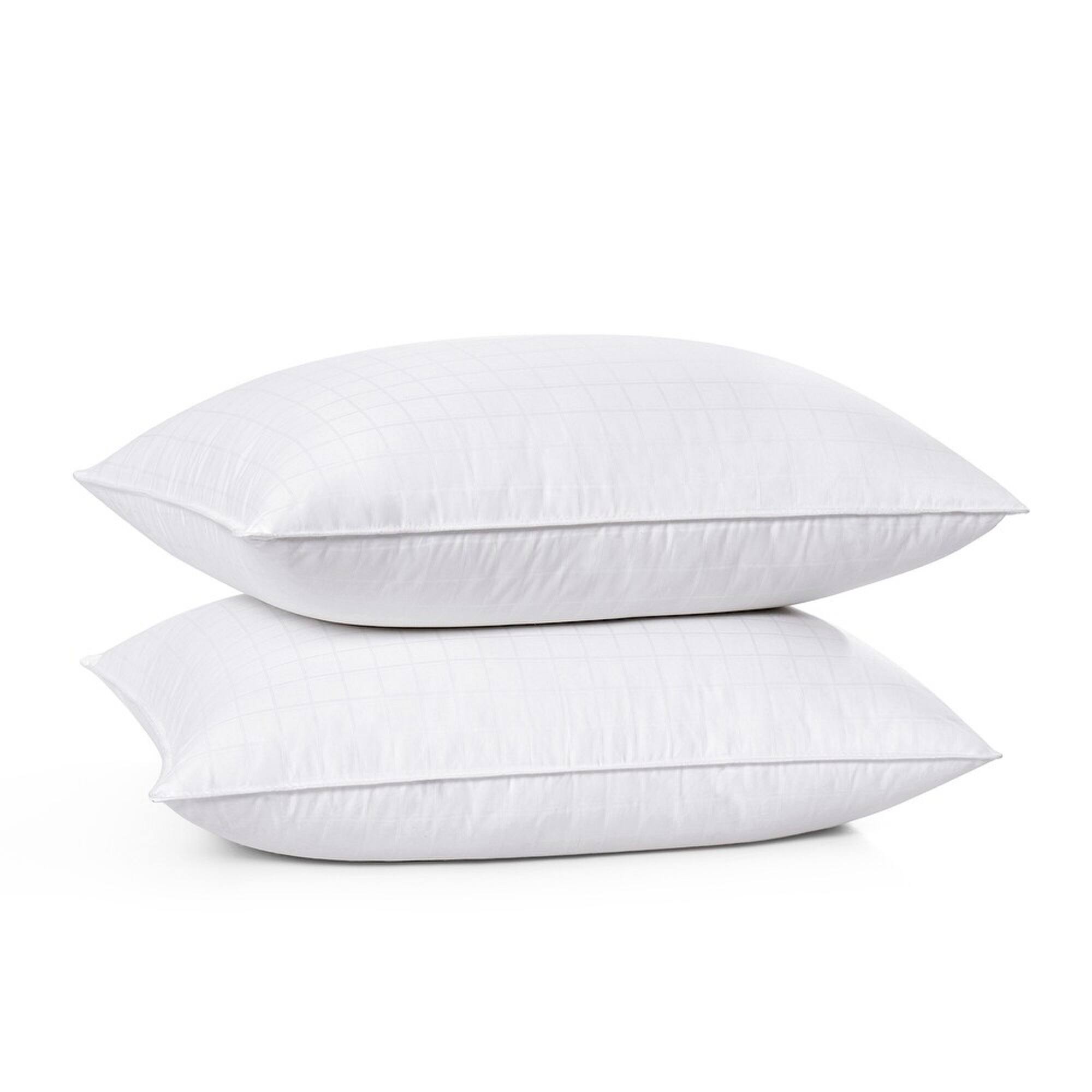 Alt View 1. Peace Nest - Peace Nest Down Bed Pillow with Pillow-in-a-Pillow Design, 300TC Cotton & Medium Support - White.