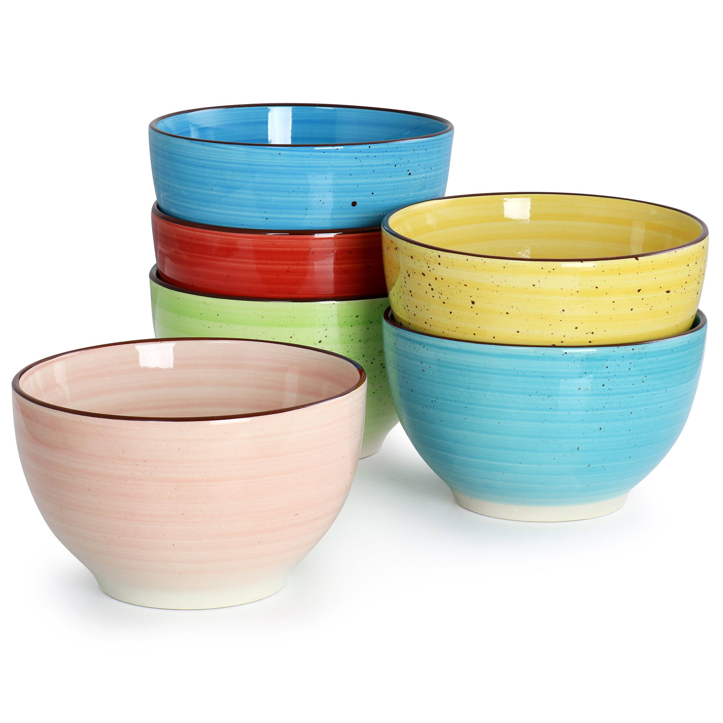 Alt View 4. Elama - Elama Sebastian 18 Piece Double Bowl Stoneware Dinnerware Set in Assorted Colors - Assorted.