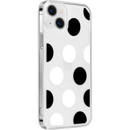 SaharaCase - PolkaDot Hybrid-Flex Hard Shell Case for Apple iPhone 14 Plus - Clear/Black/White