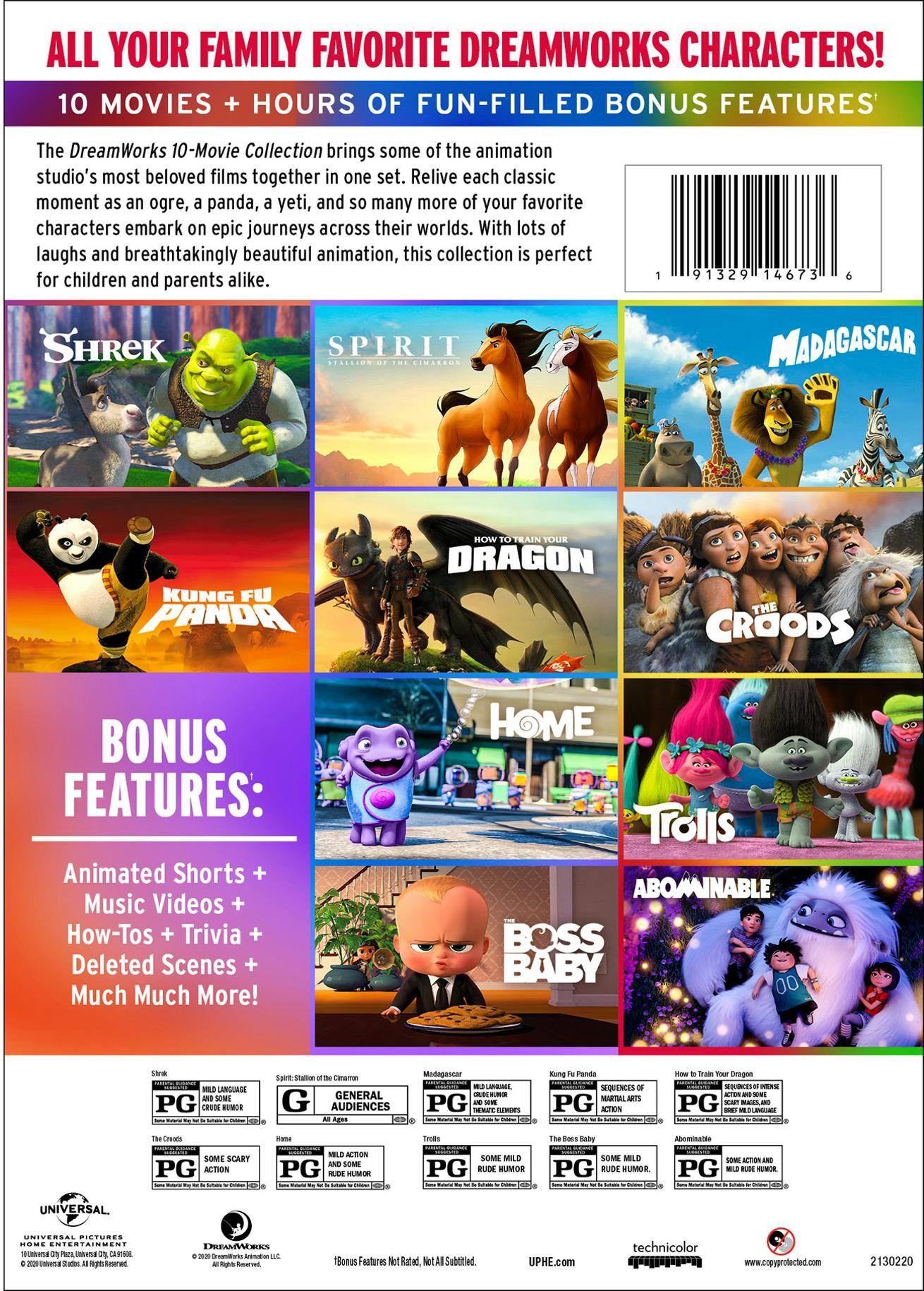 Angle. DreamWorks 10-Movie Collection (DVD Set) [DVD].