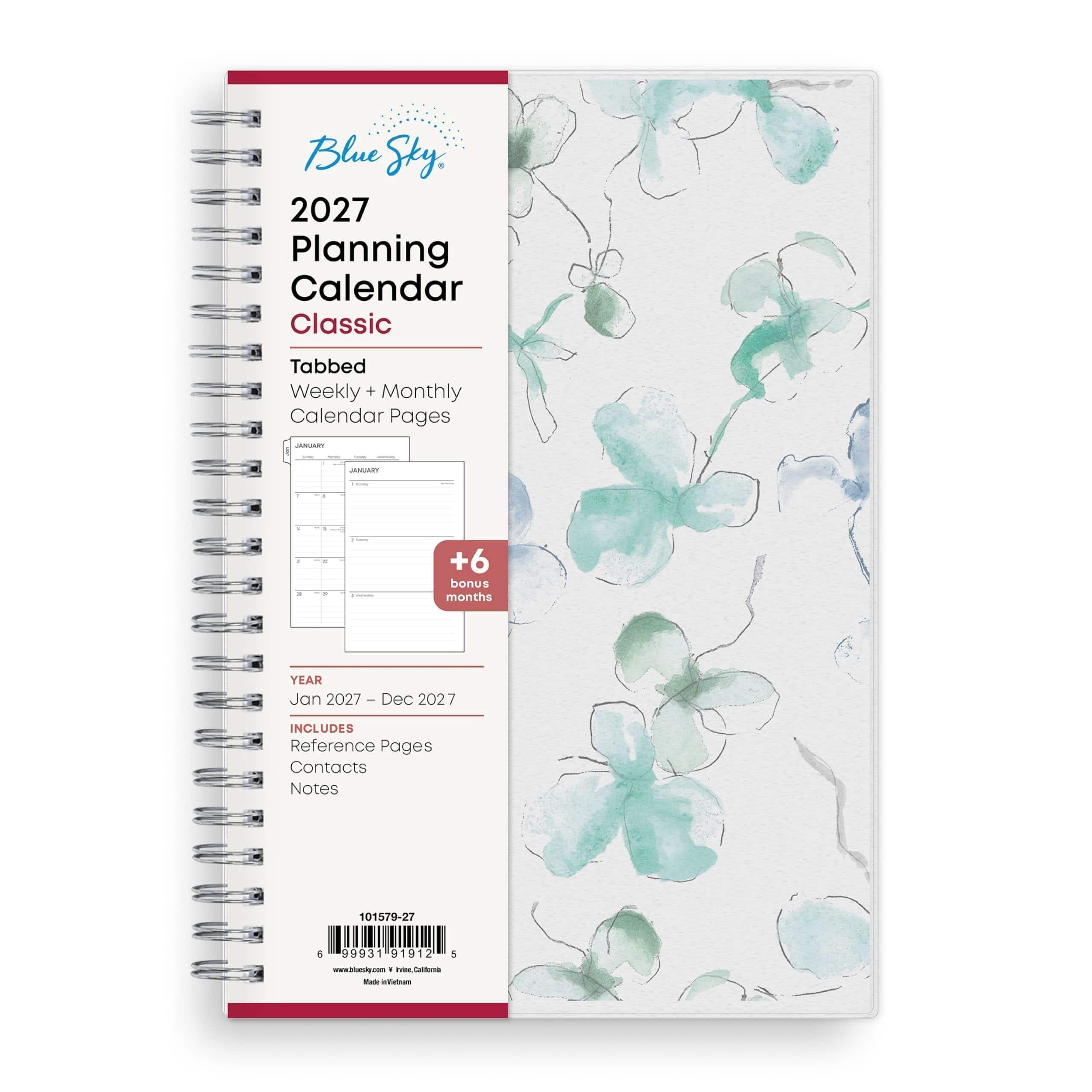 Blue Sky - 2027 Weekly & Monthly Planner Calendar, 5"x8", Lindley