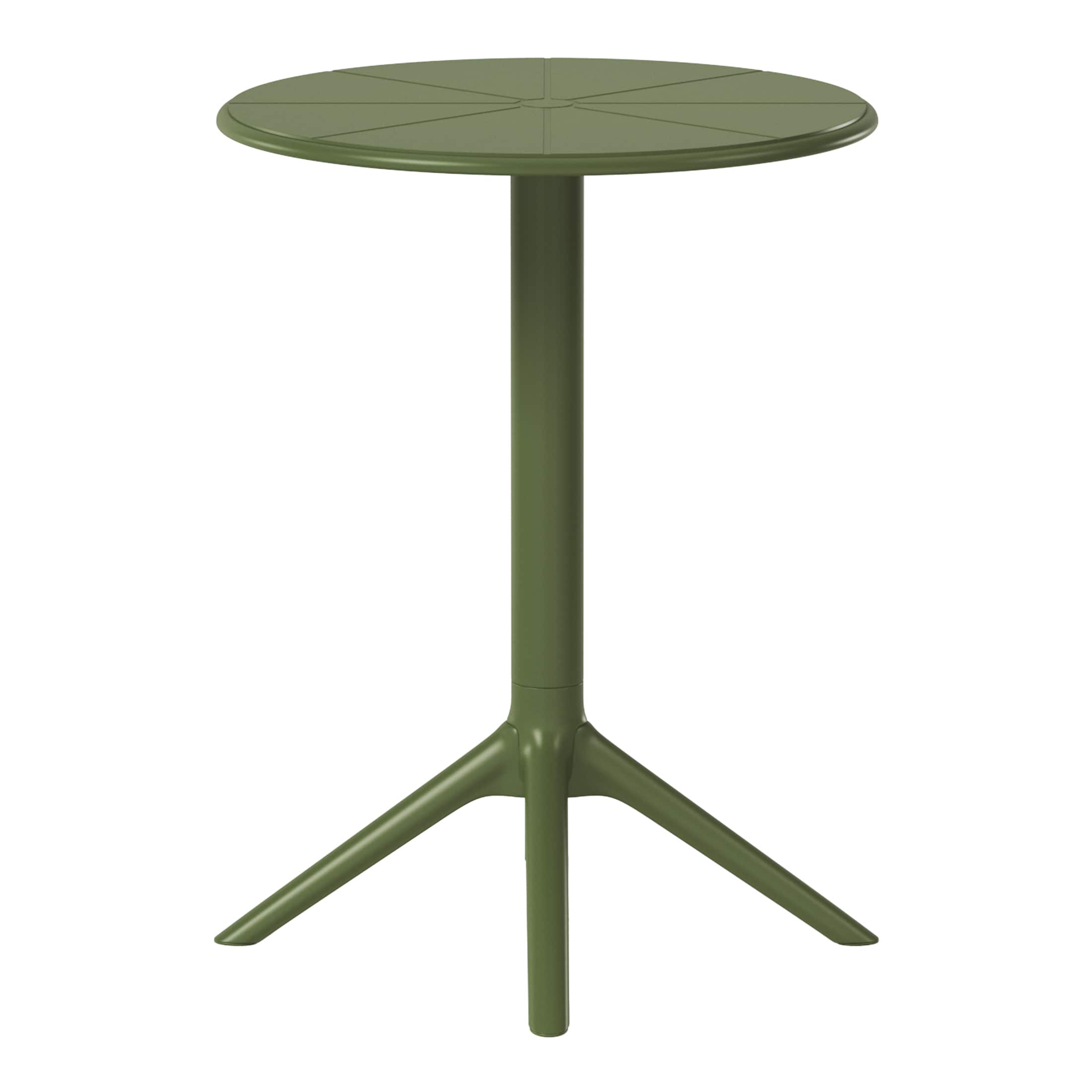 "WestinTrends - Playa 23.5"" Outdoor Polypropylene Resin Round Patio Bistro Dining Table for 2 - Olive Green" price history on PriceWatchPro