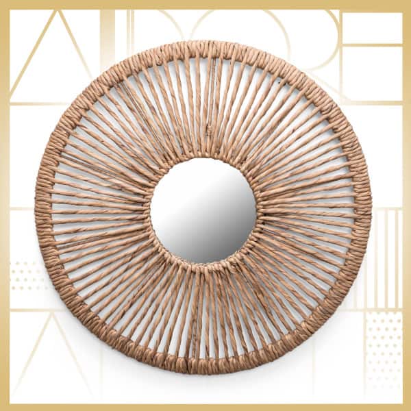 Adore Decor - Carrie Round Rattan Style Hanging Mirror price history on PriceWatchPro