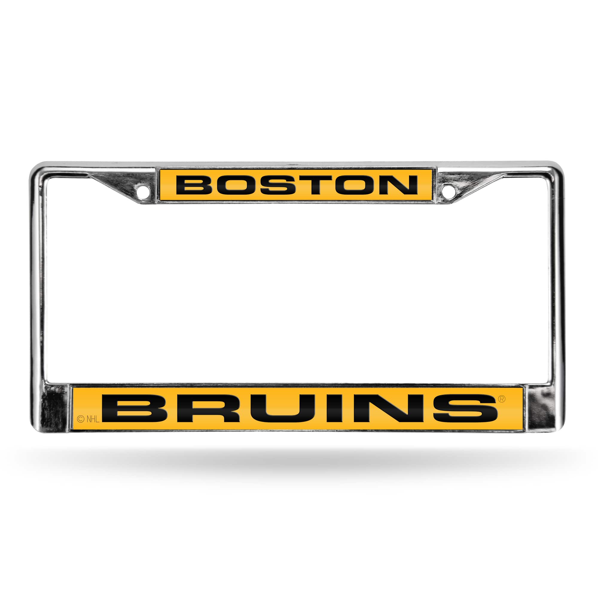 Rico Industries - Boston Bruins Chrome Metal License Plate Frame Holder - Multi