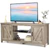 Front. Costway - Costway 59" TV Stand Media Console Center w/ Storage Cabinet for 65" TV - Natural.